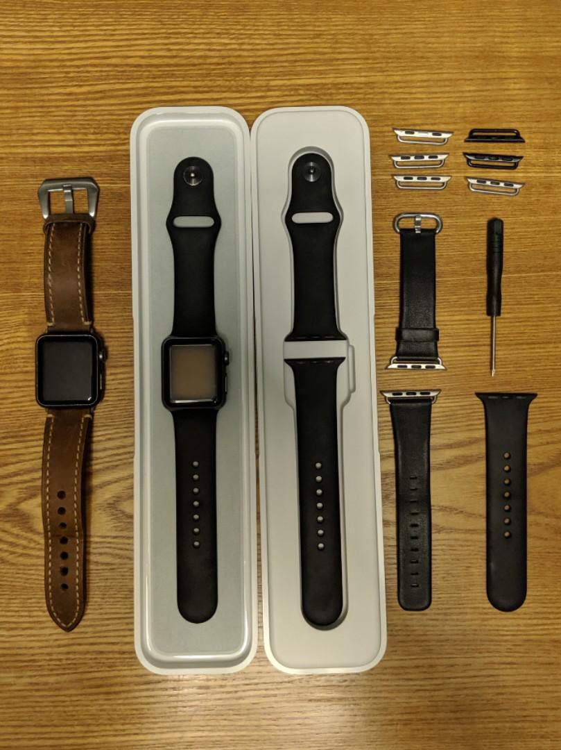 Apple watch 7000 series 38mm x2 with FREE GIFTS, Mobile Phones \u0026 Gadgets,  Wearables \u0026 Smart Watches on Carousell