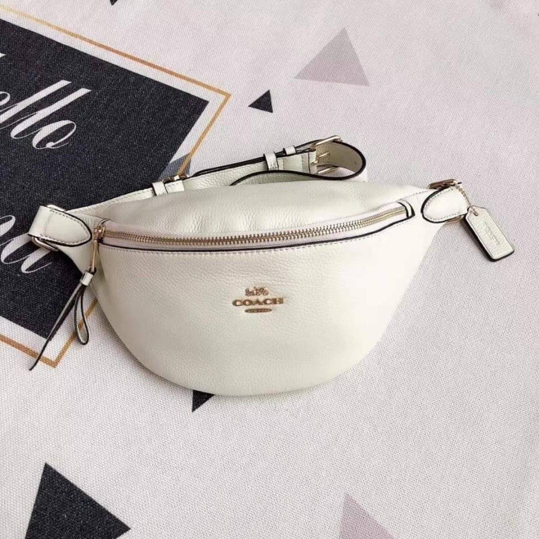 Coach white belt bag hot sale