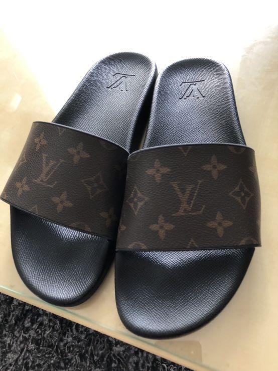 Authentic LV slippers sliders sandals, Men's Fashion, Footwear