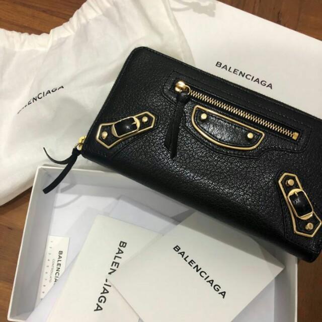 Black balenciaga wallet store