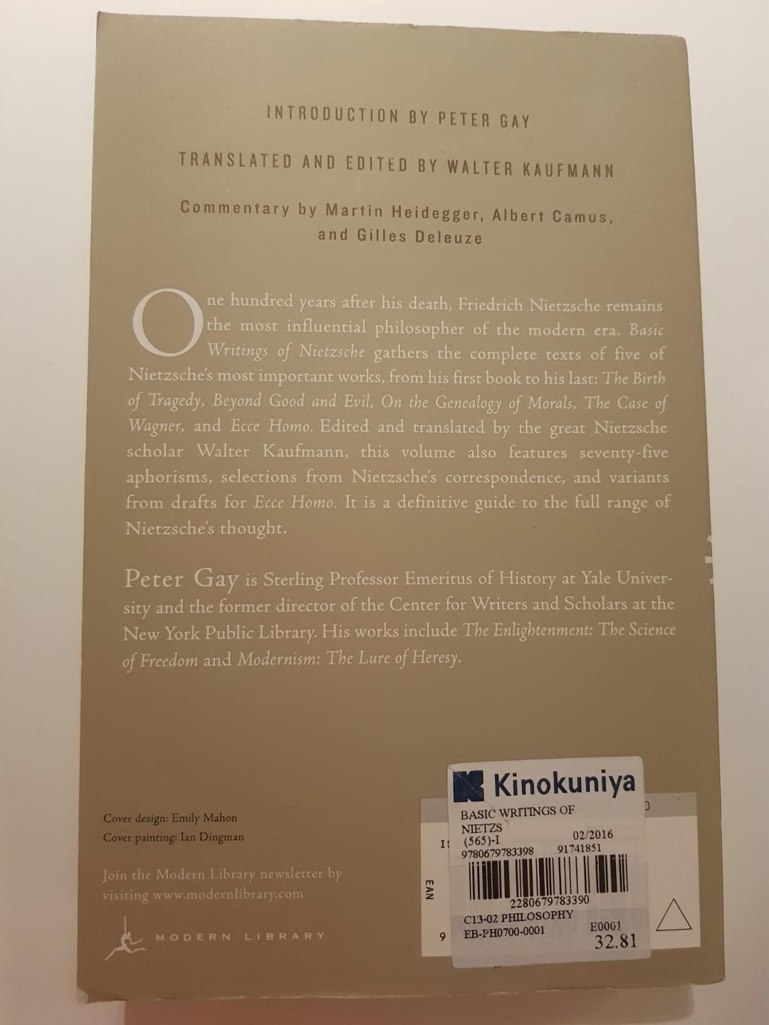 Basic Writings Of Nietzsche Books Stationery Non Fiction On Carousell