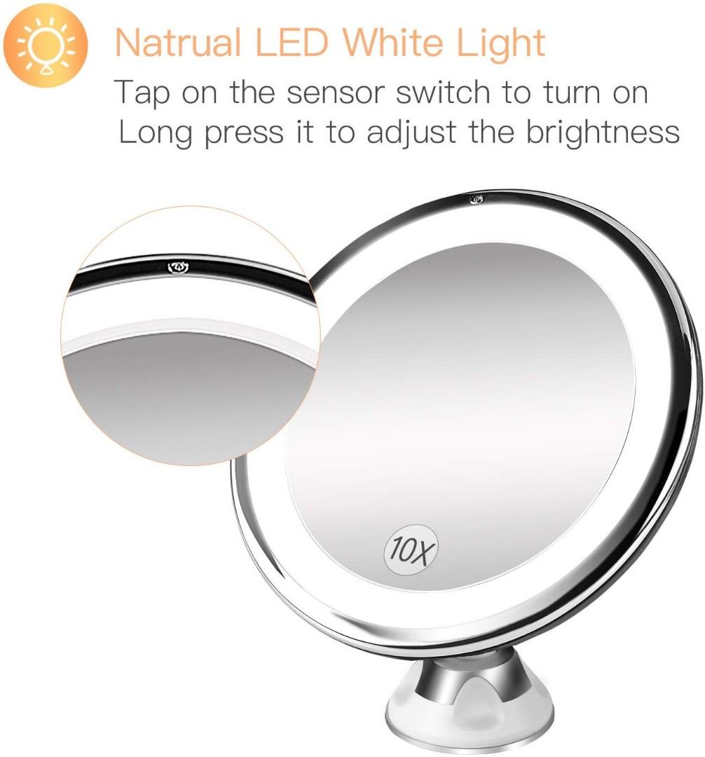 BESTOPE Lighted Makeup Mirror 10x Magnifying Vanity Mirror, Beauty