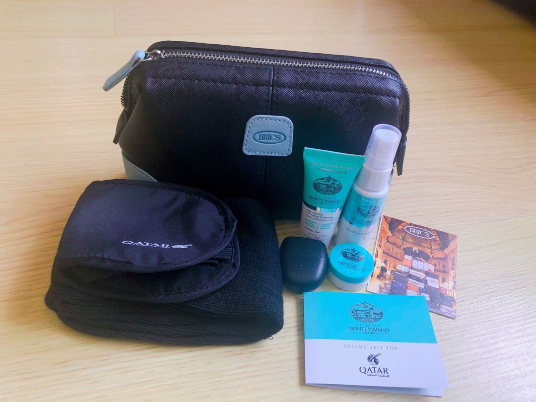 Bric’s amenity kit for Qatar business class passenger, Hobbies & Toys ...