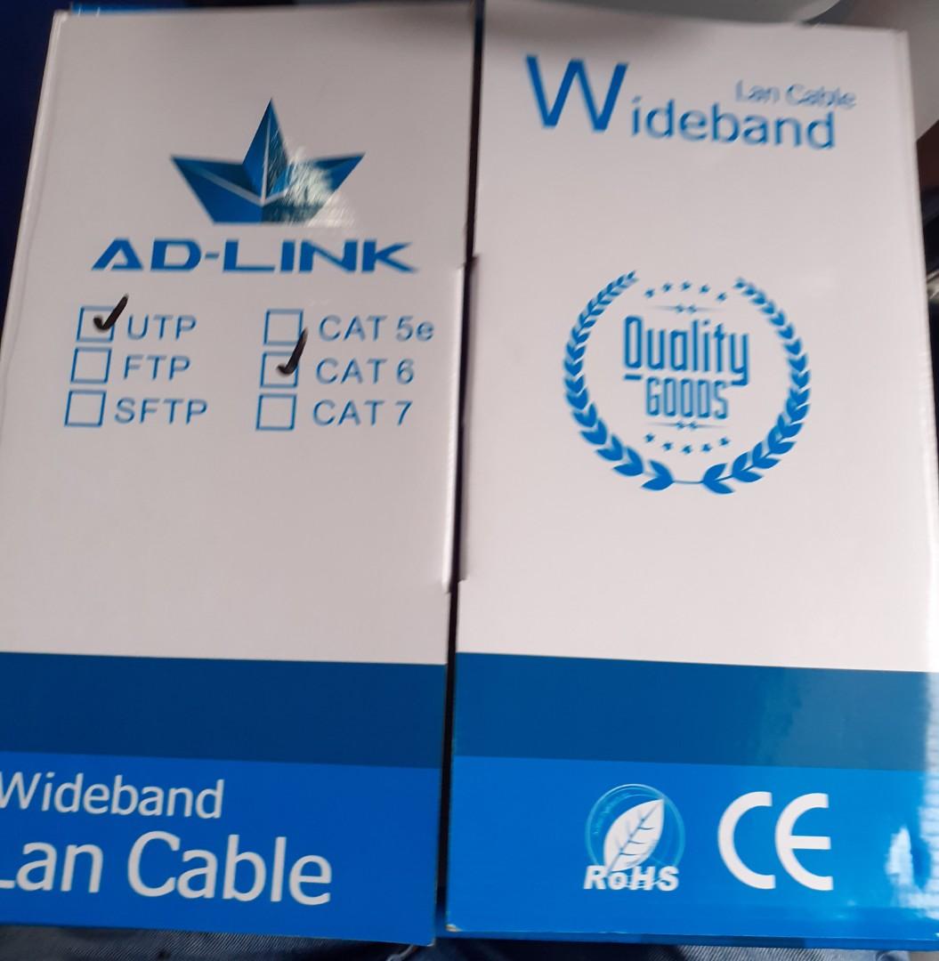 CAT6 UTP 100m per box (Category: Networking) located in Manila. Submitted by goodviber.corp (Listing ID 241255960, Image 1). Description: 100m UTP Cable cat6.