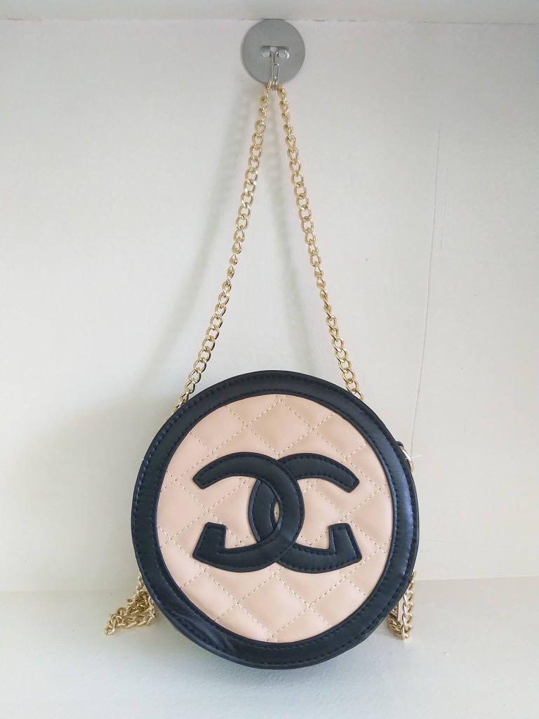 chanel round sling bag