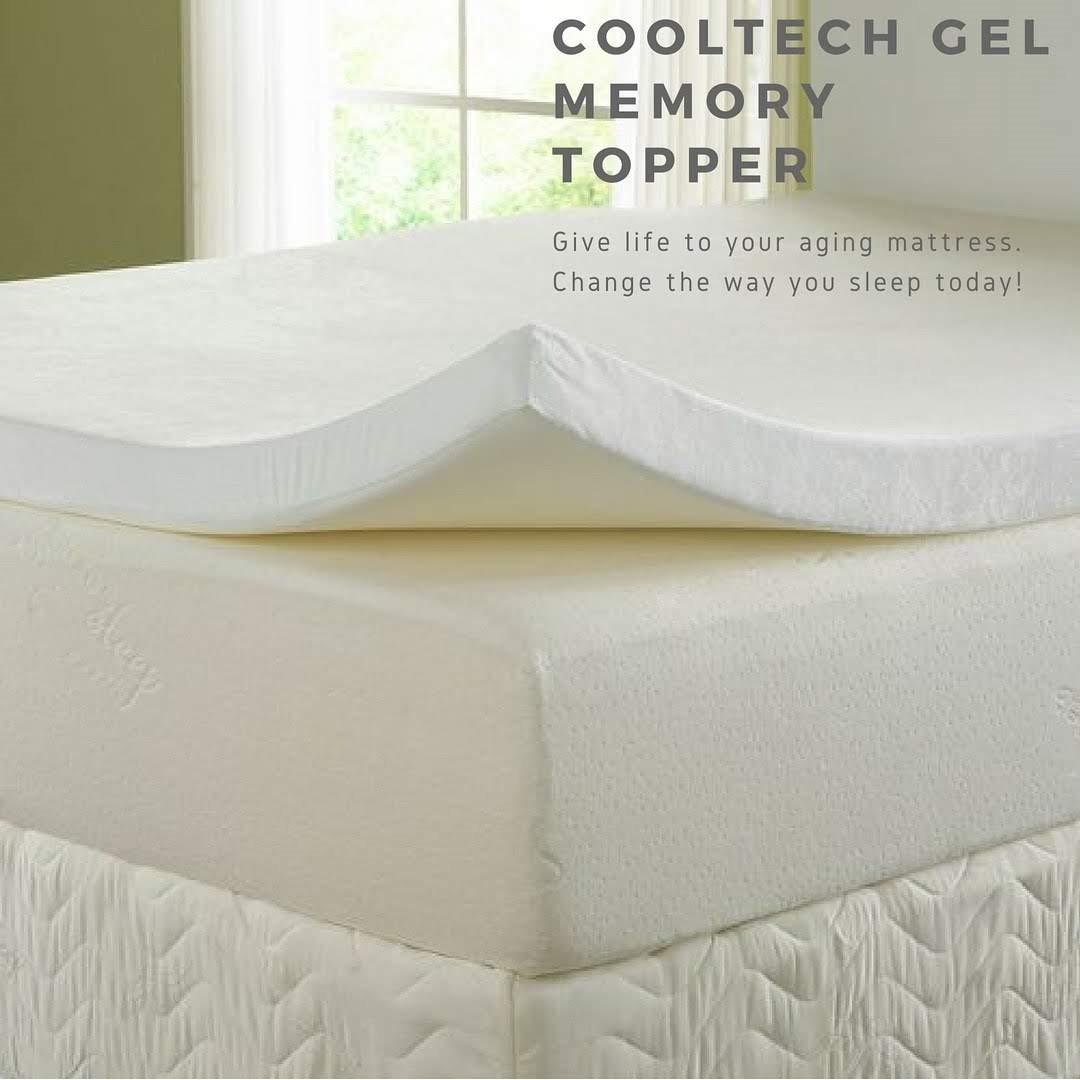 Comfort Living King 72x78 Cooltech Gel Memory Foam Topper 3inch Home Furniture Furniture Fixtures Beds Mattresses On Carousell