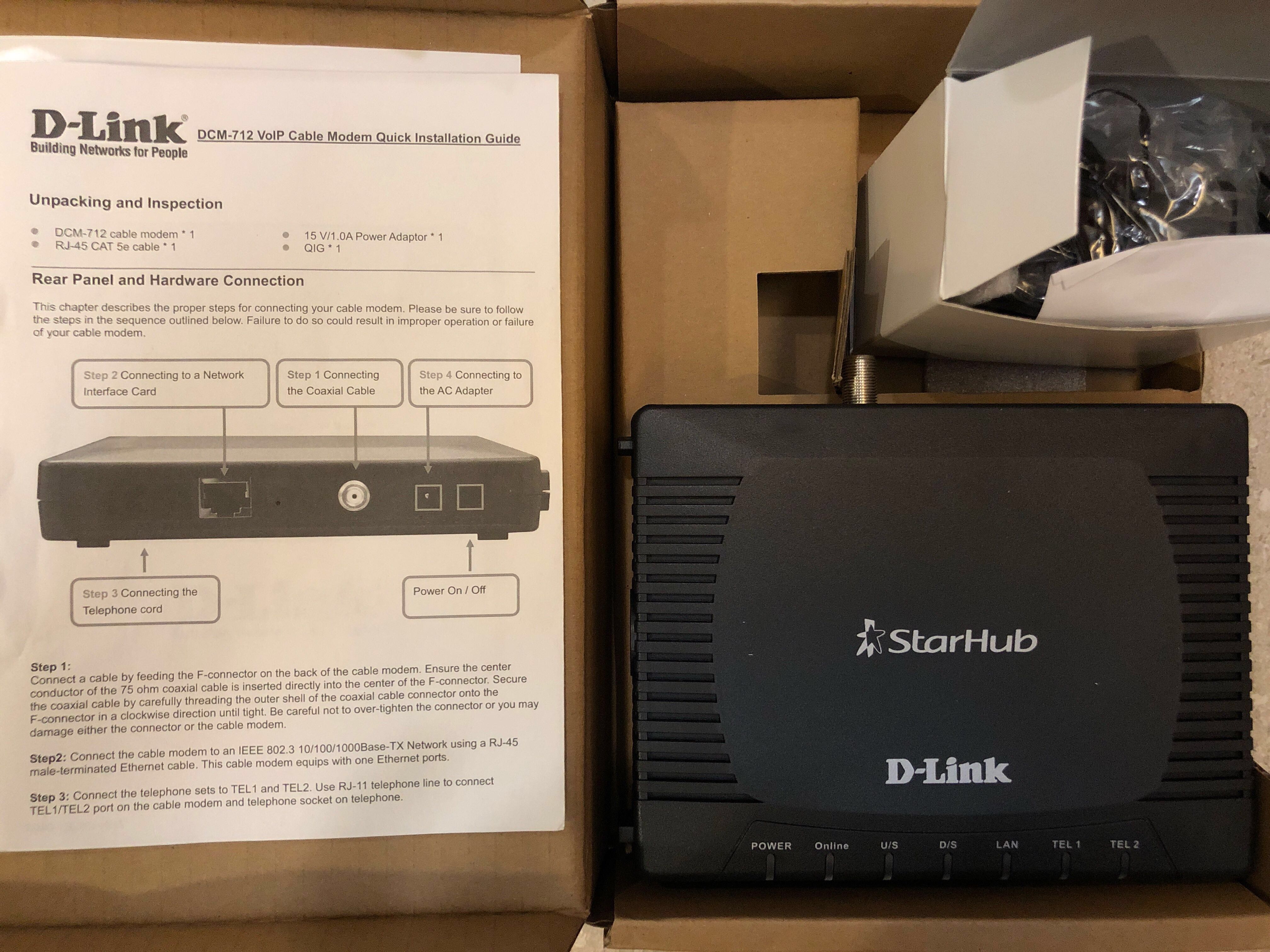 DLINK DCM 712 VOIP Cable Modem, Computers & Tech, Parts & Accessories