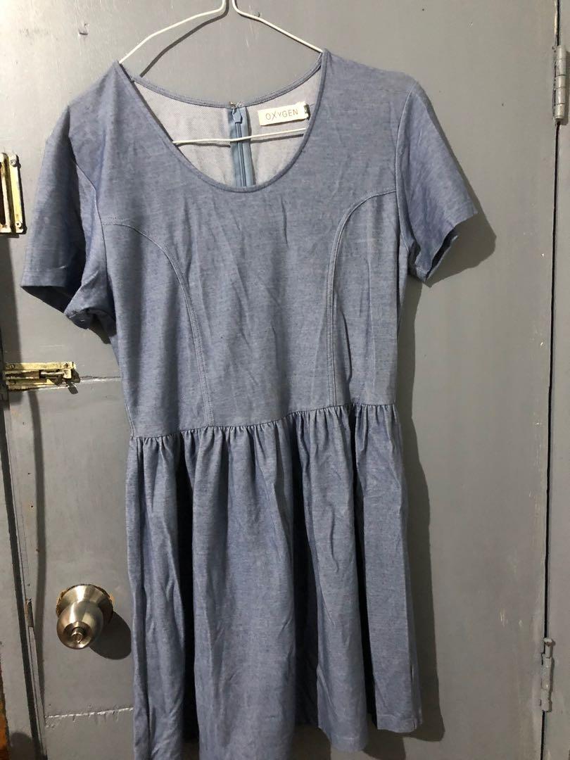 flowy denim dress