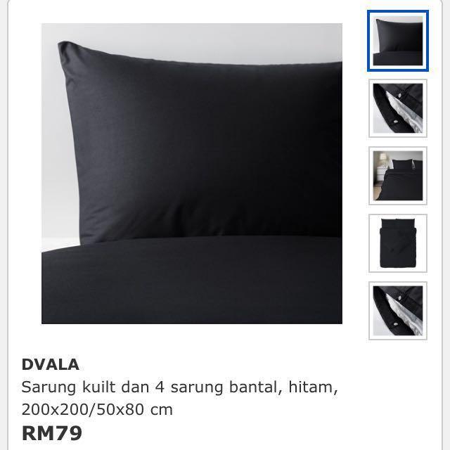 Ikea Dvala Quilt Cover Set With 4 Pillowcases Home Furniture