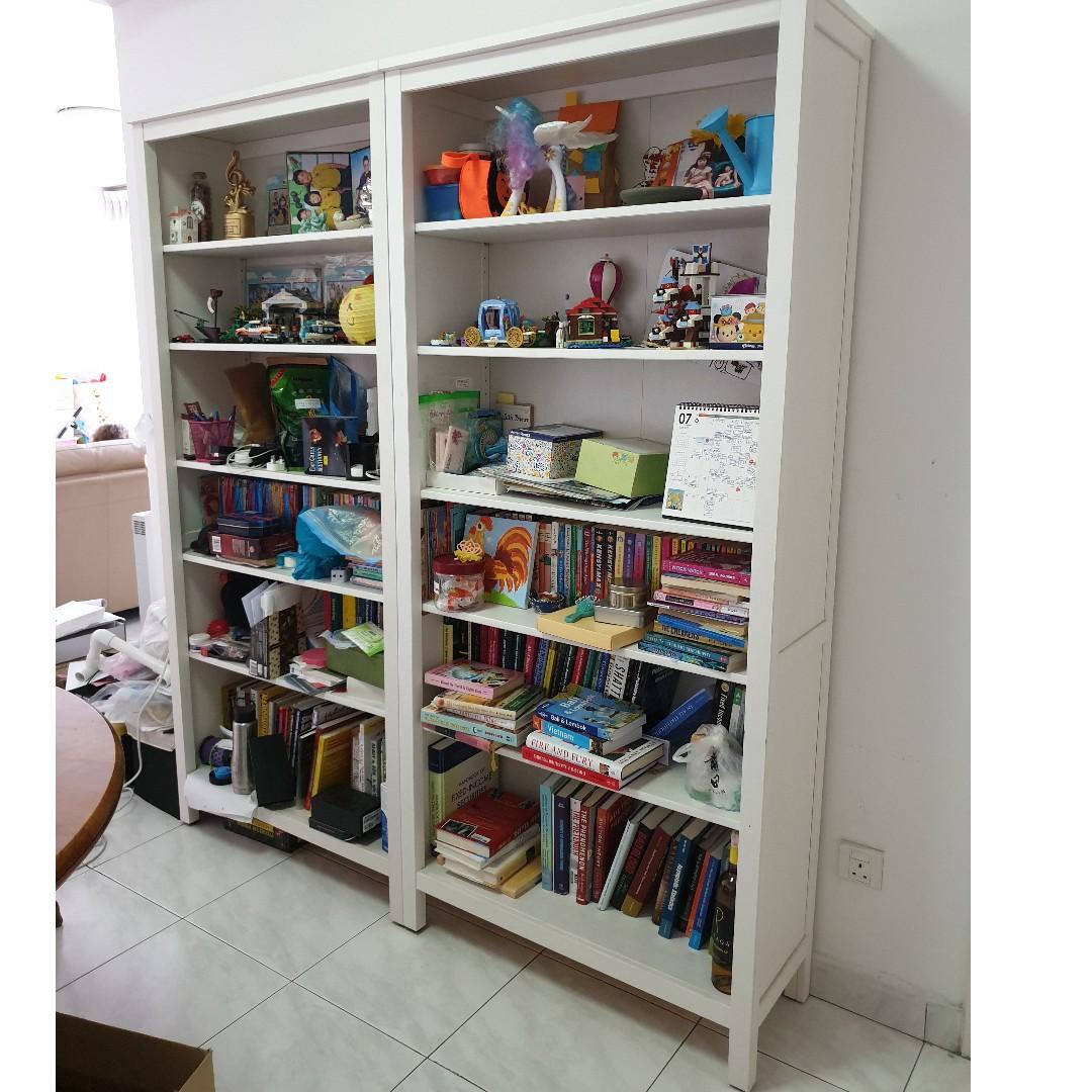 Ikea Hemnes Bookcases 2 Units To Let Go Furniture Shelves Drawers On Carousell