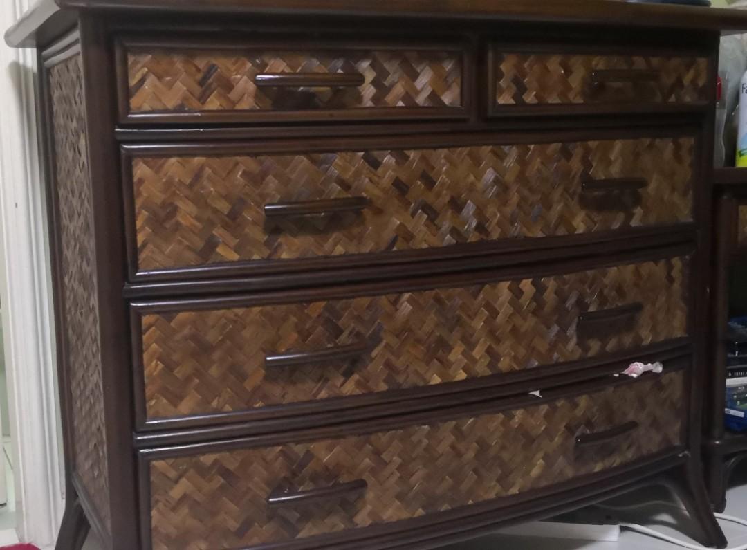 King Size Bed W Mattress Dresser Side Table Used On Carousell