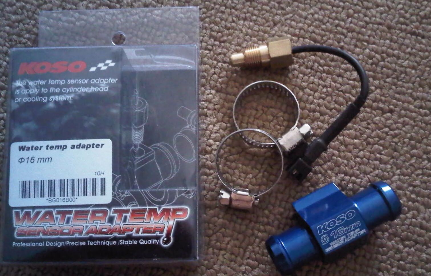 Koso water temperature sensor, Motorcycles, Motorcycle Accessories on