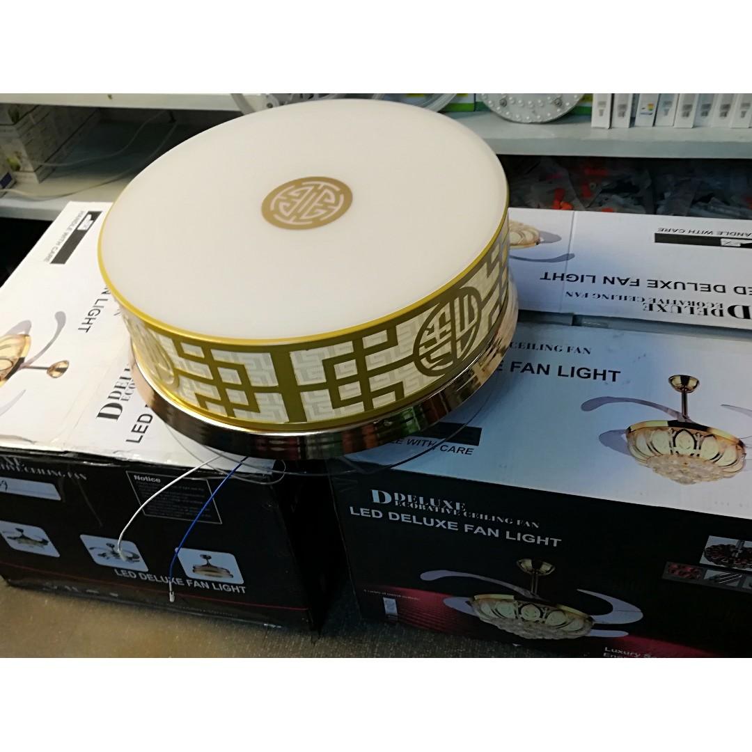 LED DELUXE LIGHT WITH FAN, Furniture & Home Living, Lighting & Fans ...