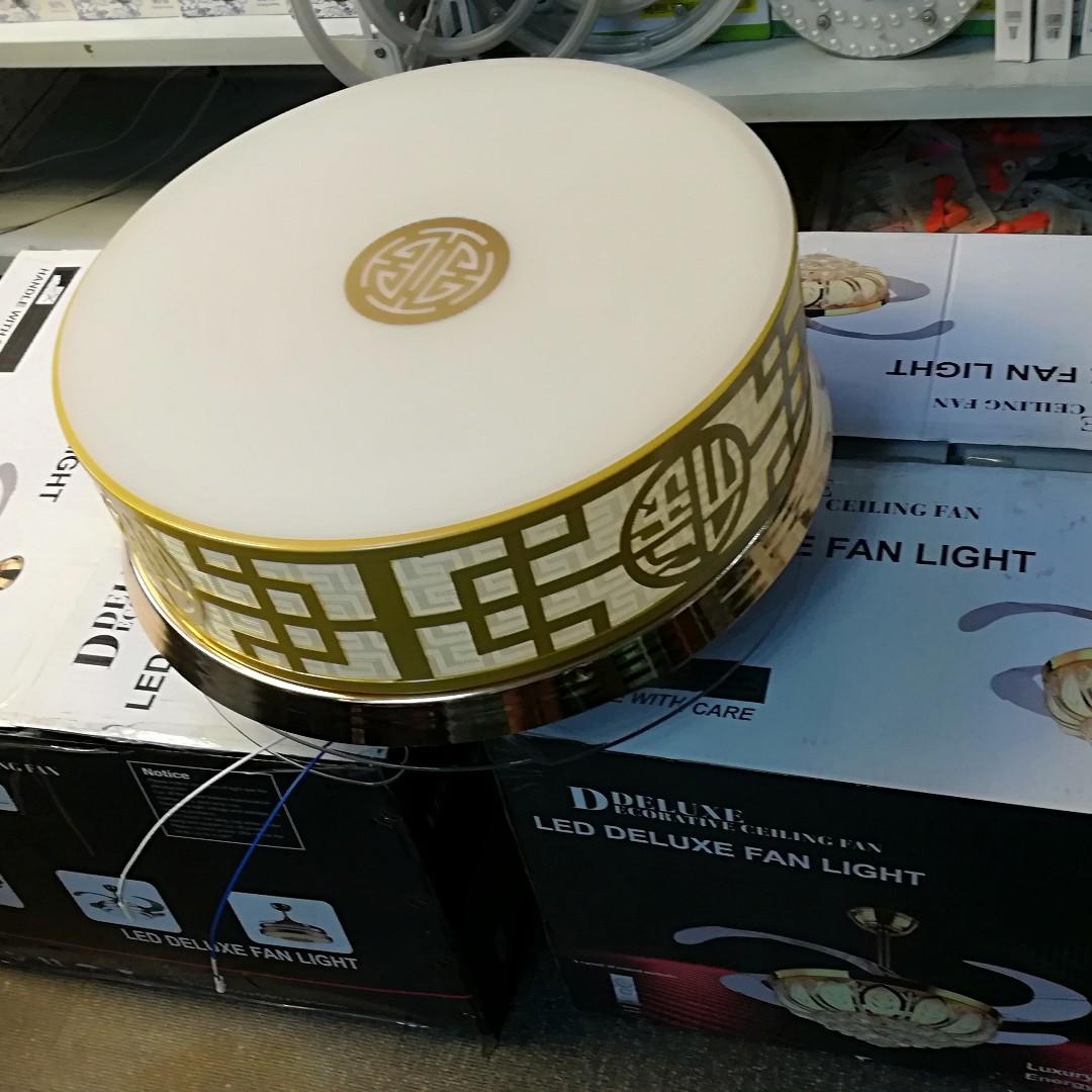 LED DELUXE LIGHT WITH FAN, Furniture & Home Living, Lighting & Fans ...