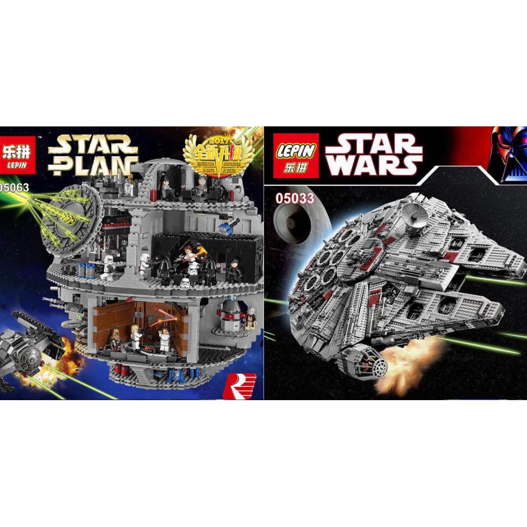 Lepin Lego Star Wars Millennium Falcon Death Star Space Ship