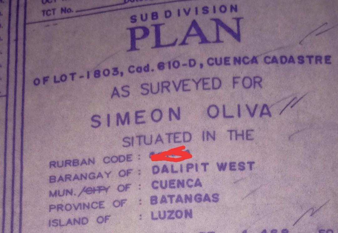 Lot For Sale Cuenca, Batangas (1,000 sqm) (2000php per sqm), Property, For Sale, Lot on Carousell