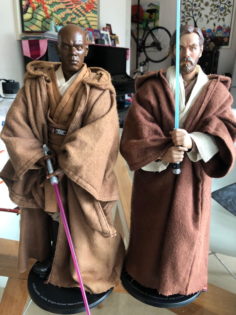 Mace Windu and Obi Wan Kenobi, Hobbies & Toys, Toys & Games on Carousell