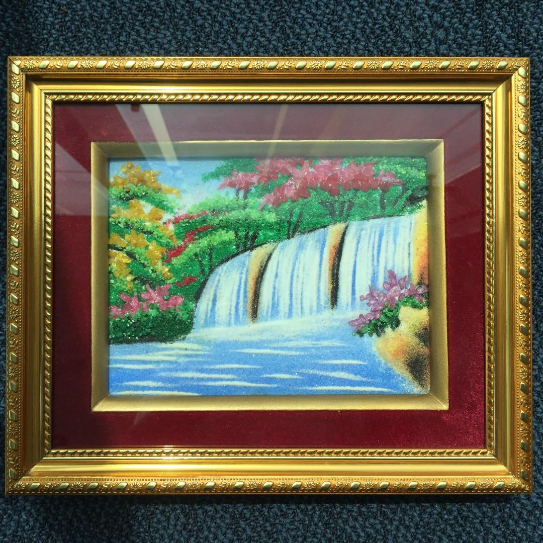 Myanmar Gemstone Painting Vintage Collectibles Vintage