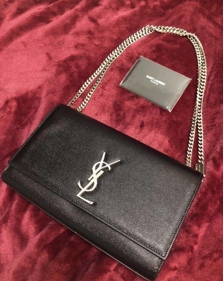 NERO SAINT LAURENT KATE MEDIUM CHAIN BAG (364021BOW0N)