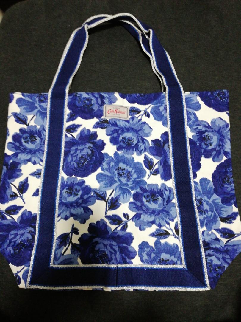 Original Cath Kidston London Peony Blossom Reverse Coated Tote Bag
