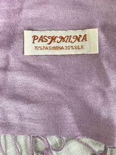 🇮🇳 Pashmina + Silk Pastel Lilac Shawl Scarf 🧣 Made in India 