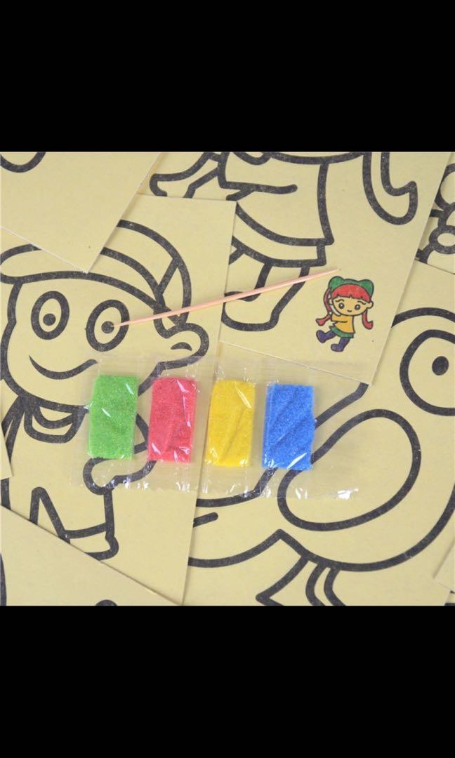 Po 3y Diy Children Color Sand Art Sand Painting Homemade