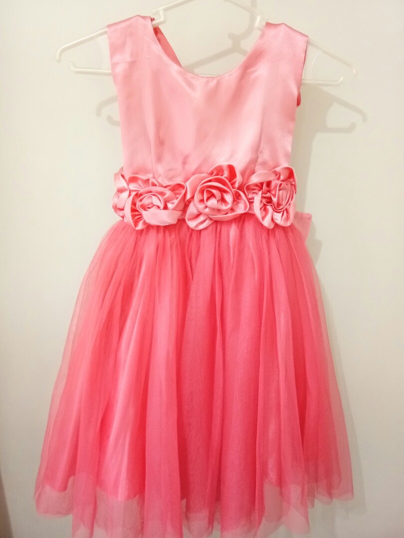 Pomelo Pink Flower Girl Gown, Babies & Kids, Babies & Kids Fashion on ...