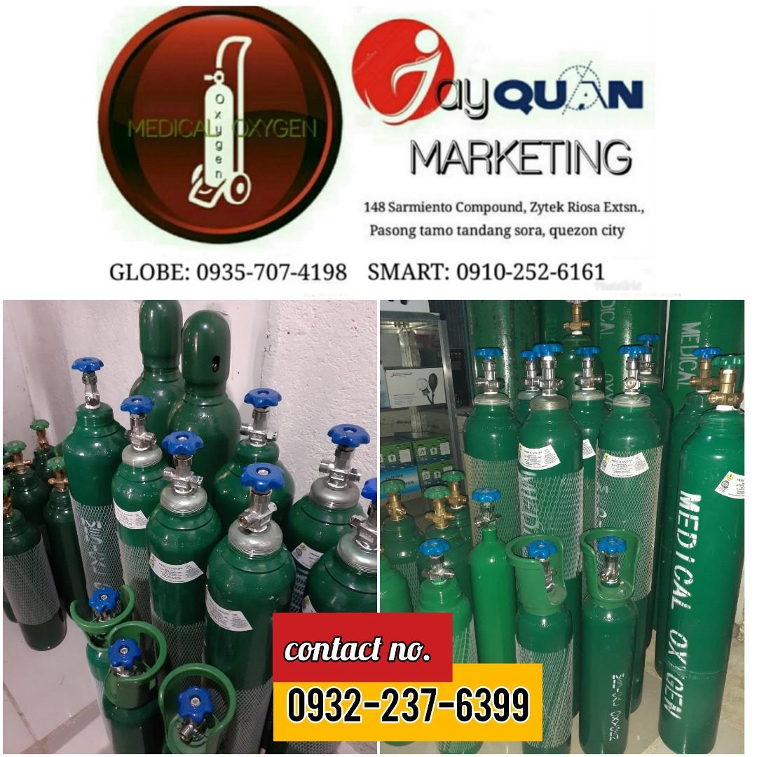 Portable medical oxygen tanks (Category: Face Care) located in Quezon City. Submitted by jayquanmarketing_09653447155 (Listing ID 241347083, Image 1). Description: 🆕 MEDICAL OXYGEN TANK SIZES 5 pounds 10 pounds 15 pounds 20 pounds 25 pounds 50 pounds 👉 Hydrotested 👉 Brandnew 👉 Refillable 👉 Good for Travel use 📌🔧🌡MEDICAL REGULATOR- ( pressure gauge, humidifier, wrench, nasal cannula, manual) 👌PHP 1,500 only... C. O. D (🌬JAYQUAN MARKETING