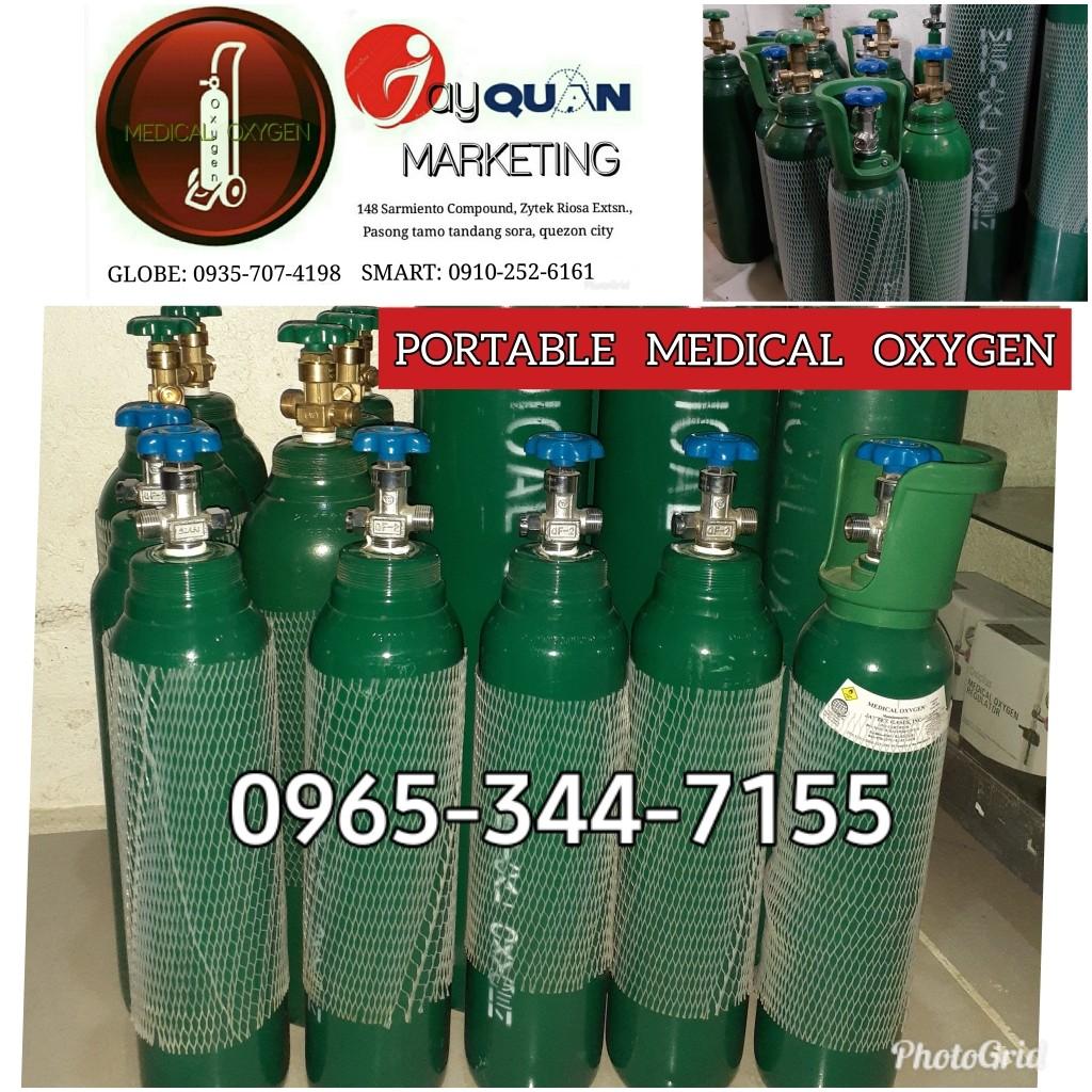 Portable medical oxygen tanks (Category: Face Care) located in Quezon City. Submitted by jayquanmarketing_09653447155 (Listing ID 241347083, Image 2). Description: 🆕 MEDICAL OXYGEN TANK SIZES 5 pounds 10 pounds 15 pounds 20 pounds 25 pounds 50 pounds 👉 Hydrotested 👉 Brandnew 👉 Refillable 👉 Good for Travel use 📌🔧🌡MEDICAL REGULATOR- ( pressure gauge, humidifier, wrench, nasal cannula, manual) 👌PHP 1,500 only... C. O. D (🌬JAYQUAN MARKETING