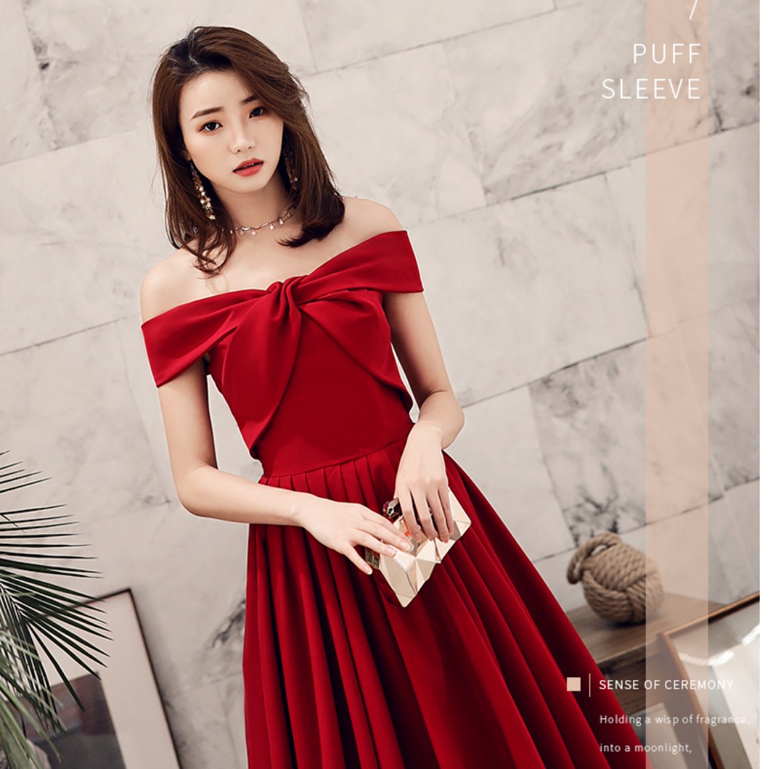 Red cocktail dress for debut store