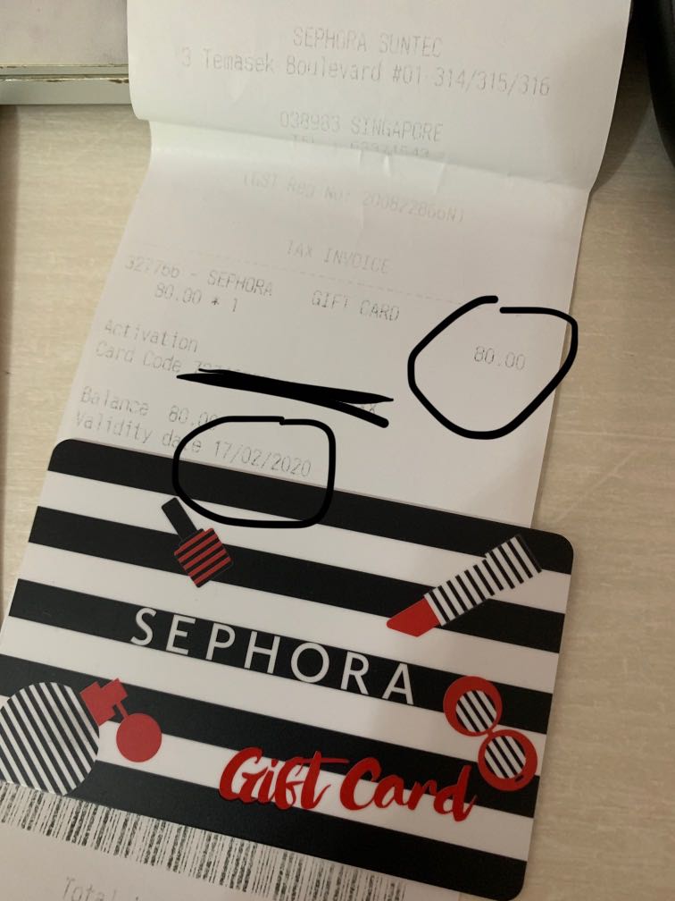 Sephora Gift Card 80 value, Tickets & Vouchers, Vouchers on Carousell