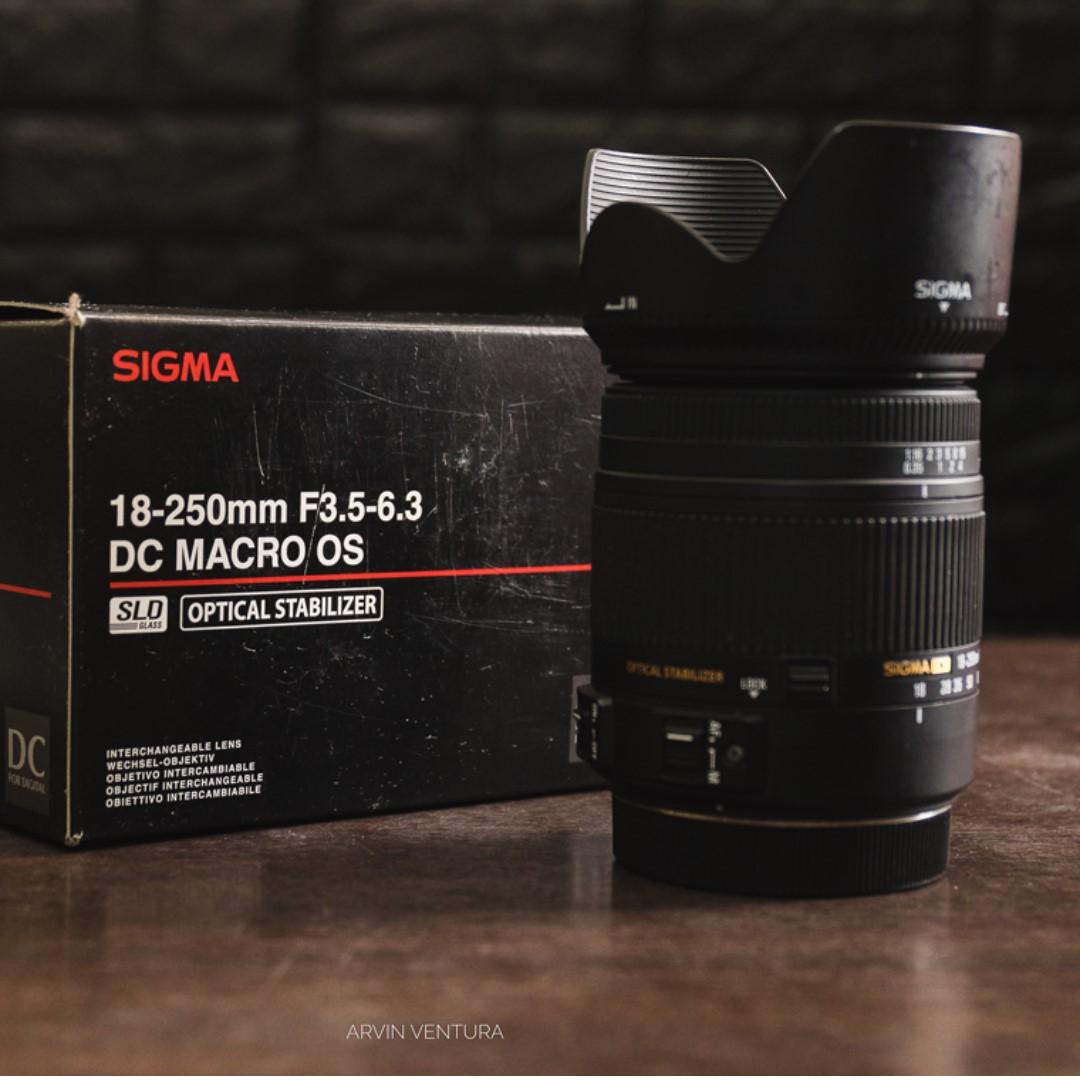Sigma 18 250mm F3 5 6 3 Dc Macro Os Hsm Lens Canon Mount Photography Lens Kits On Carousell
