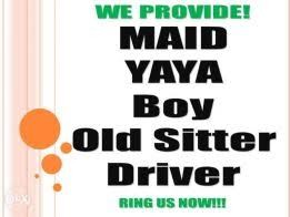 We Provide Maid Yaya Houseboy Old Sitter Cook
