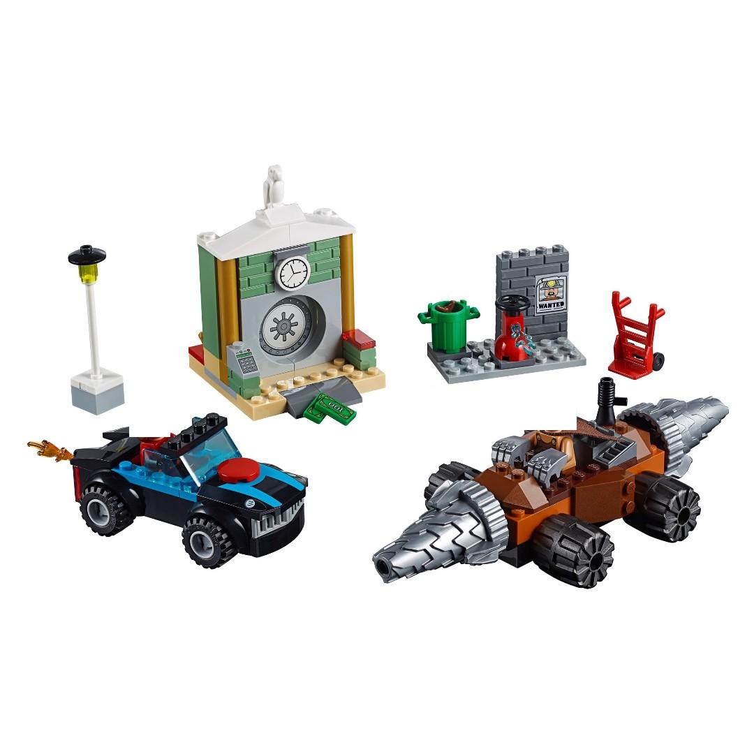 lego bulldozer bank heist