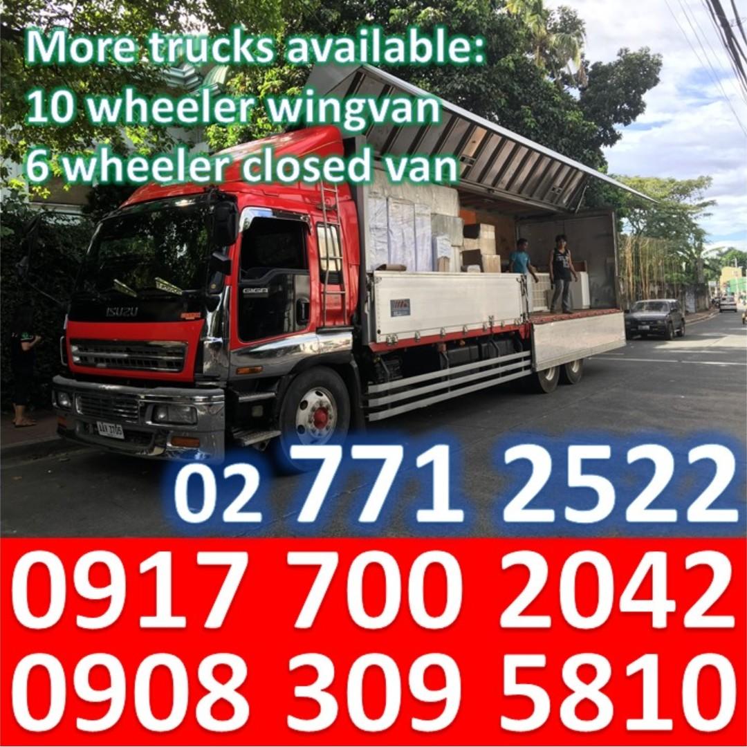 10 wheeler wing van truck for rent hire roro tawid dagat manila to cebu