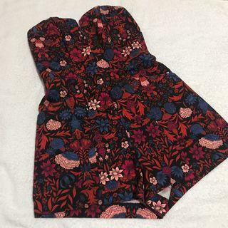 H&M conscious strapless playsuit