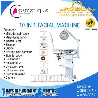 13 in 1 facial machine build in type with lamp steamer and magnifying glass
