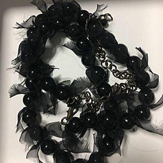 Classic Black bead necklace