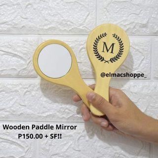 Customized Wooden Paddle Mirror