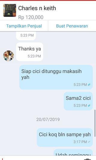 Udah seminggu lbh barang g dikirim penipuan nih