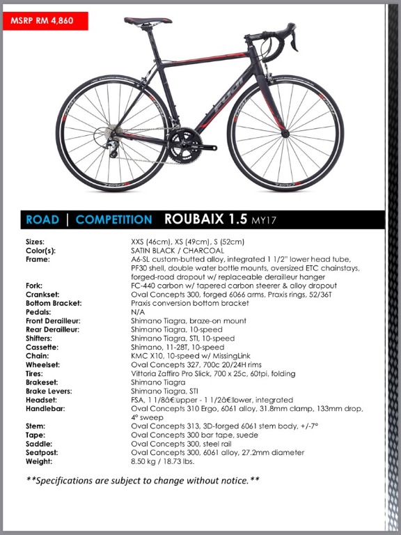 Fuji roubaix on sale 1.5 2017