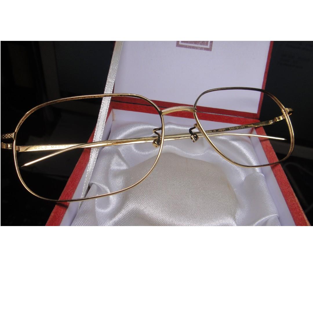 750 K金鏡框 16.12g GOLD master JAPAN 眼鏡 k18 日本製 K金眼鏡 K金框 K金鏡架 二手K金眼鏡 回收K金 流當