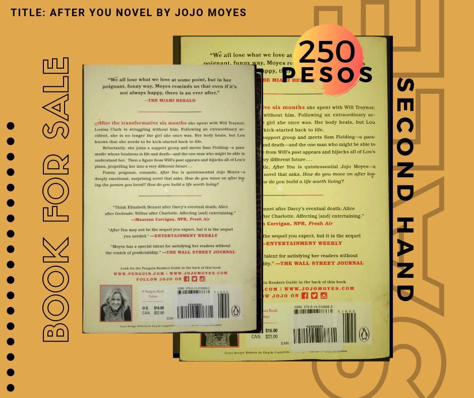 After You (Sequel to Me Before You) (Category: Storybooks) located in Bulacan. Submitted by cassiophia (Listing ID 241579474, Image 2). Description: I am also selling other two books. Buy all for 700! .