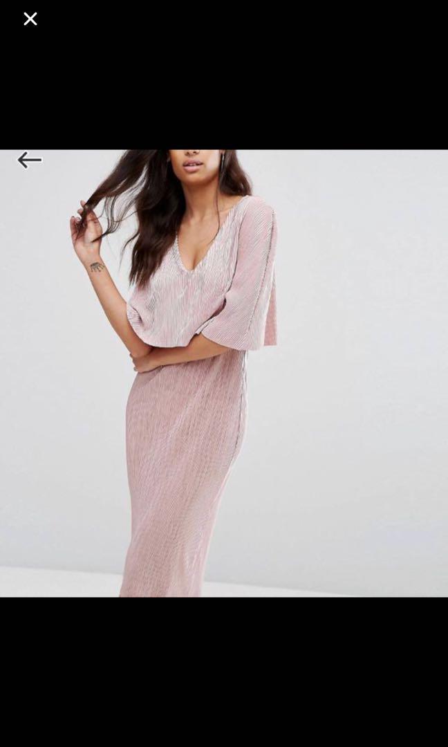 Blush pink cape dress Clearance