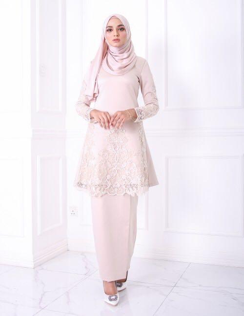 Baju Kurung Pahang Champagne Women S Fashion Muslimah Fashion On Carousell
