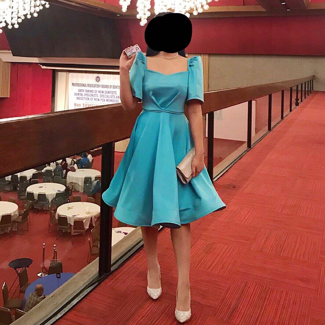 knee length filipiniana dress