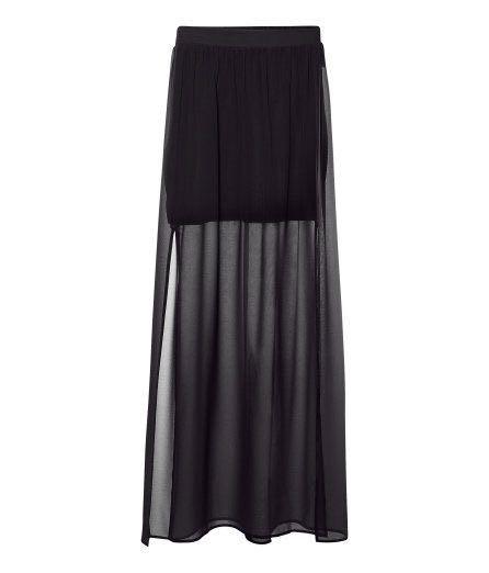 H&m long black skirt clearance