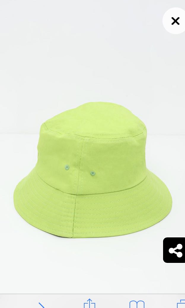 bucket hat neon green