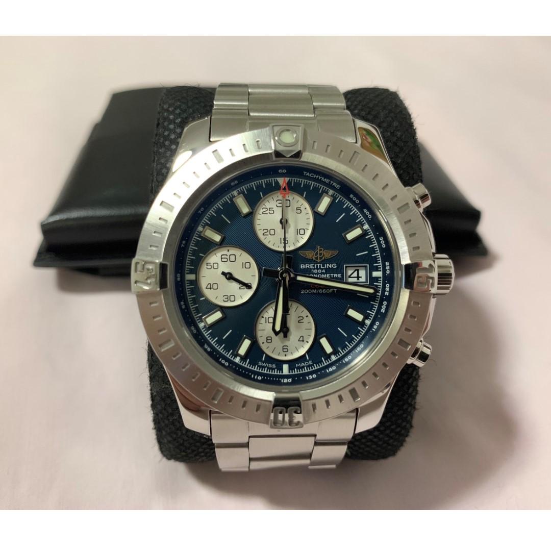 BREITLING Colt Chronograph (Category: Luxury Watches) located in Manila. Submitted by clark.kent1 (Listing ID 238494587, Image 2). Description: BREITLING Colt Chronograph A13388 Size : 44mm Good as new Used only Twice Complete with box and papers with Breitling Cap.