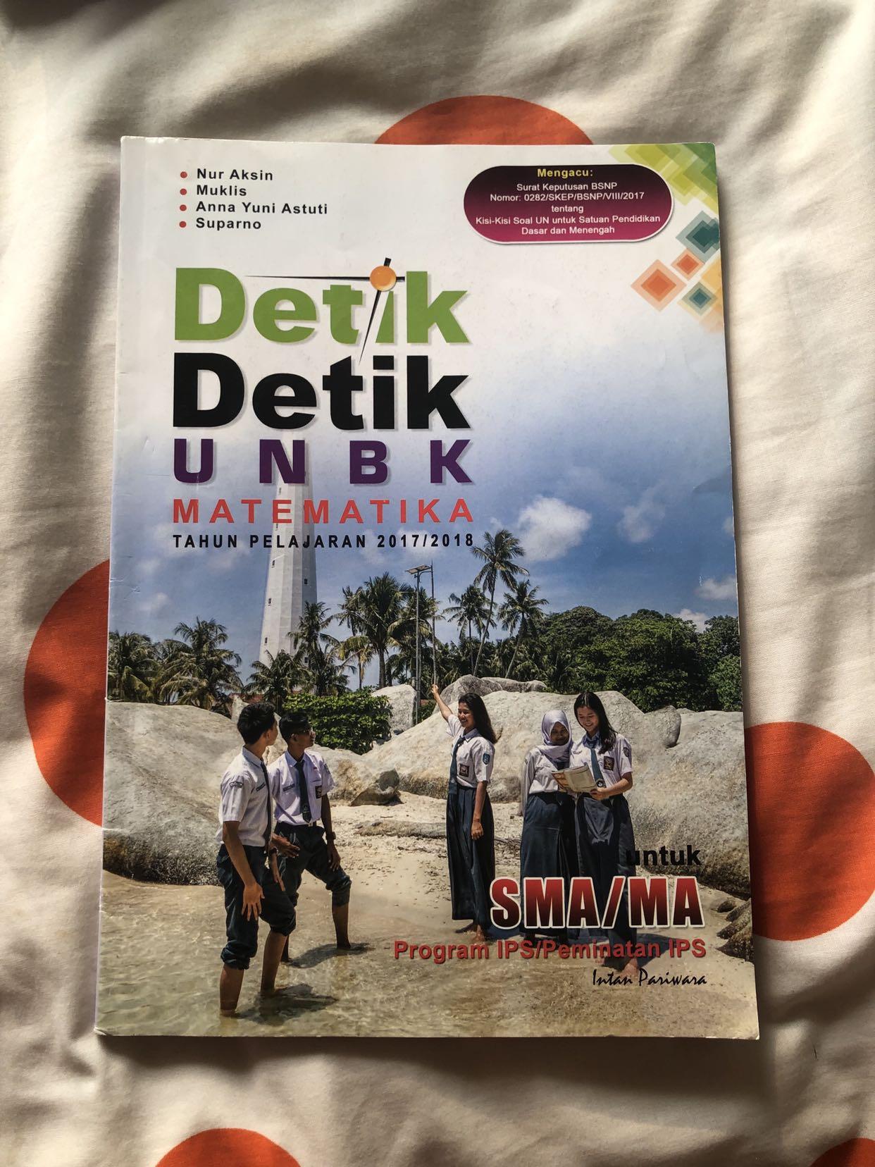Buku Detik Detik Unbk Matematika 2017 2018 Sma Ips Books